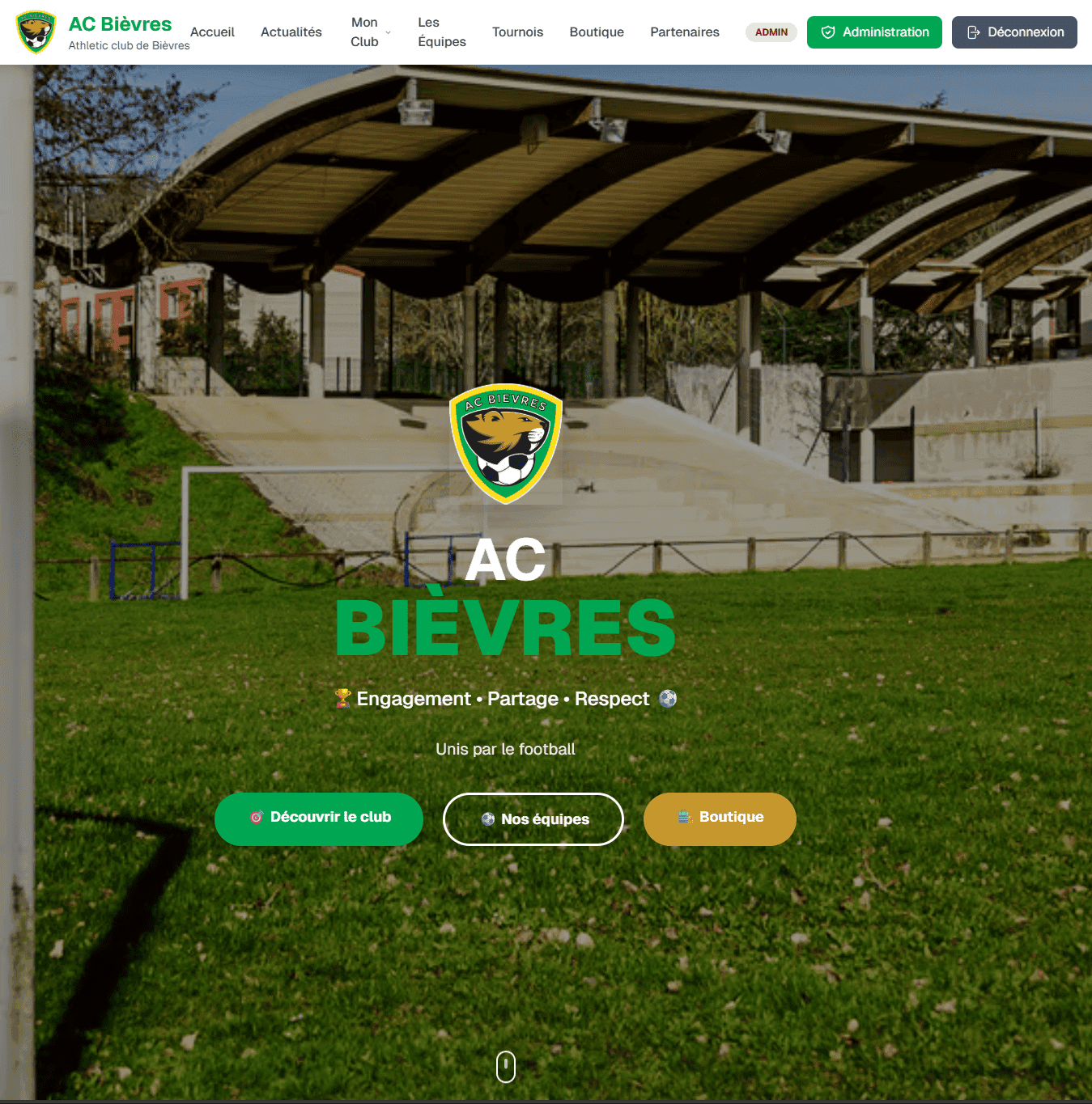 Lancement du site de l'AC Bièvres